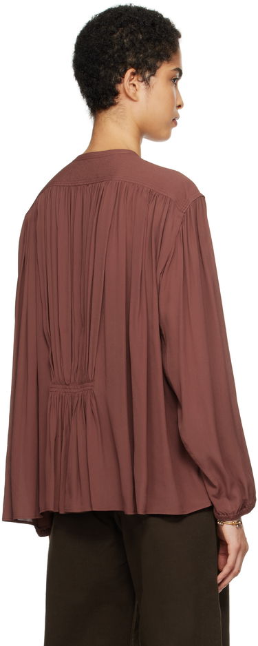 Skjorte LEMAIRE Lemaire Gathered Long Sleeve Blouse Brun | TO1238 LF832, 2