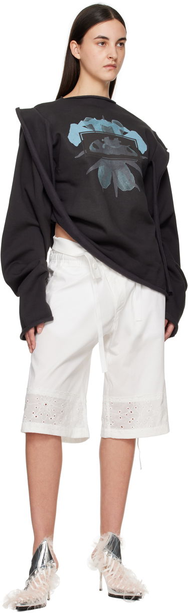 Sweatshirt Ottolinger Ottolinger Drape Crewneck Sweatshirt Sort | 11510261502, 3
