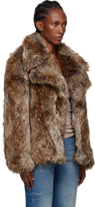 Jakke Maison Margiela MM6 Maison Margiela Hook-Eye Faux-Fur Jacket Brun | S52AM0326 M35464, 1