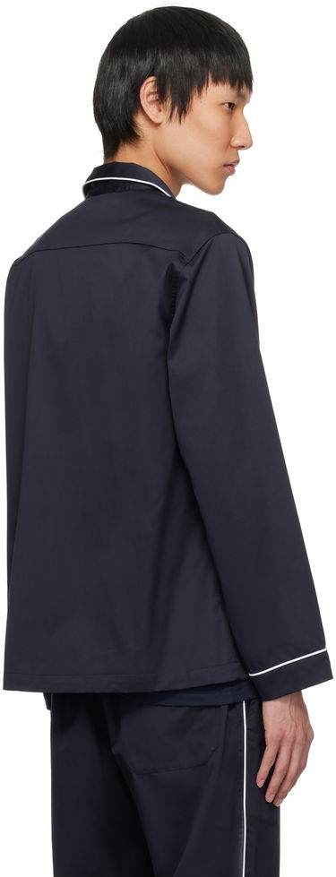 Pyjamas TEKLA Sateen Long-Sleeved Pyjama Shirt Blå | SWT-NAV & SWP-NAV, 2