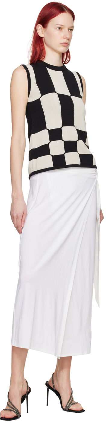 Nederdel Max Mara Beato Midi Wrap Skirt with Ring Detail Hvid | 2416691069600, 3
