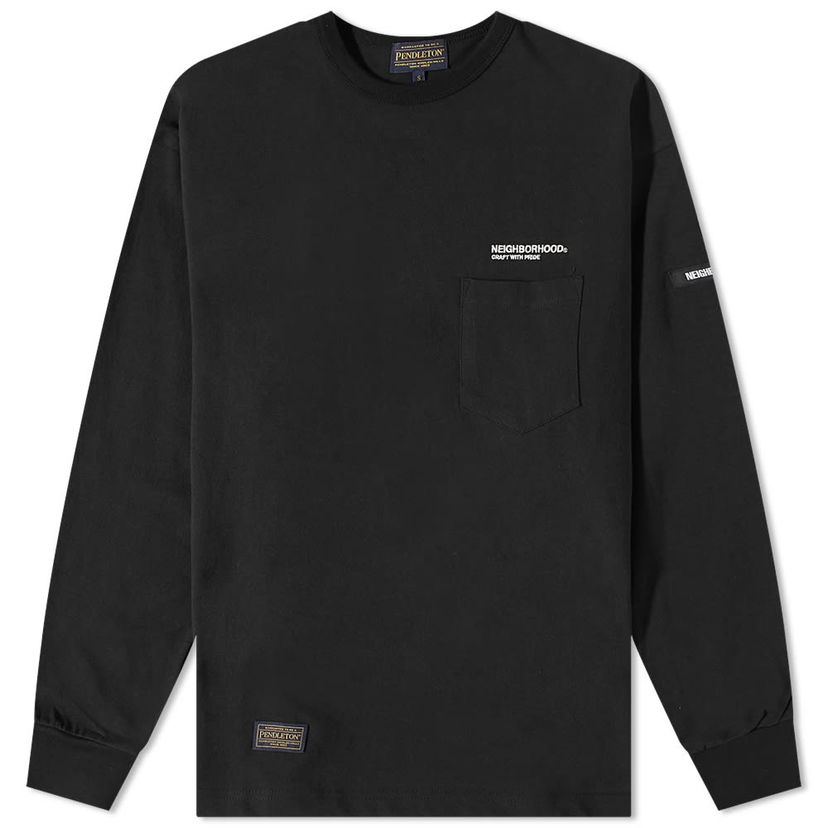 T-shirt Neighborhood Neighborhood X Pendleton Long Sleeve T-Shirt Sort | 2221508N-CSM01S-BLK