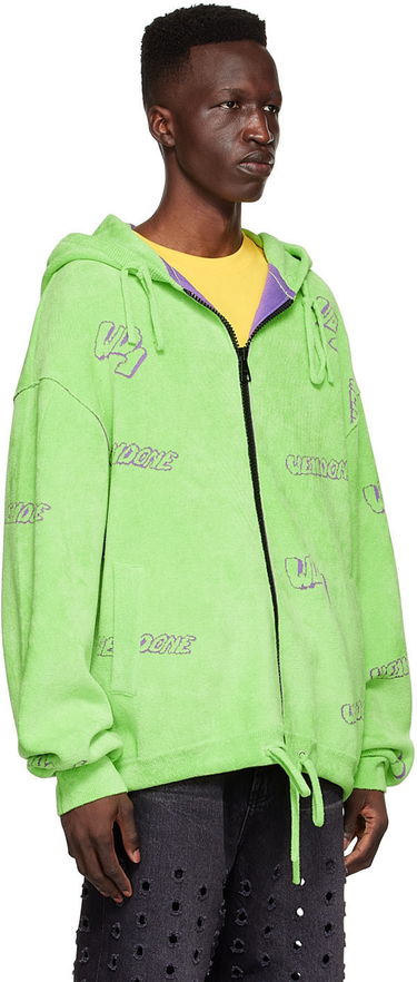 Sweatshirt We11done We11done Viscose Zip-Up Hoodie Grøn | WD-KJ1-22-616-U-LM, 1