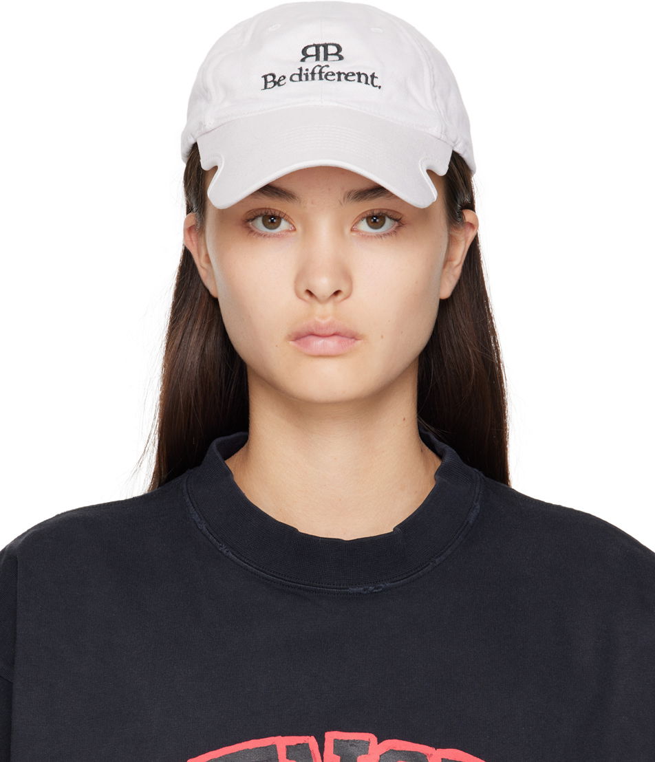 Kasket Balenciaga 'Be Different' Cap Hvid | 732677 410B2, 0