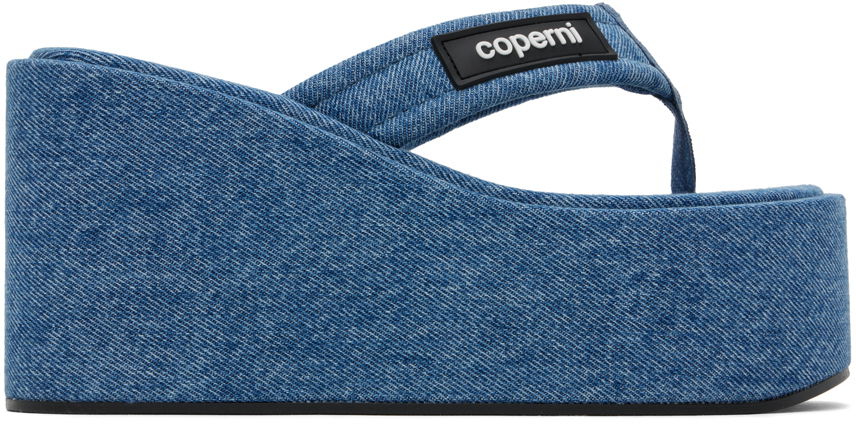 Tilbehør Coperni Coperni Denim Wedge Sandals Blå | COPSH09202, 0