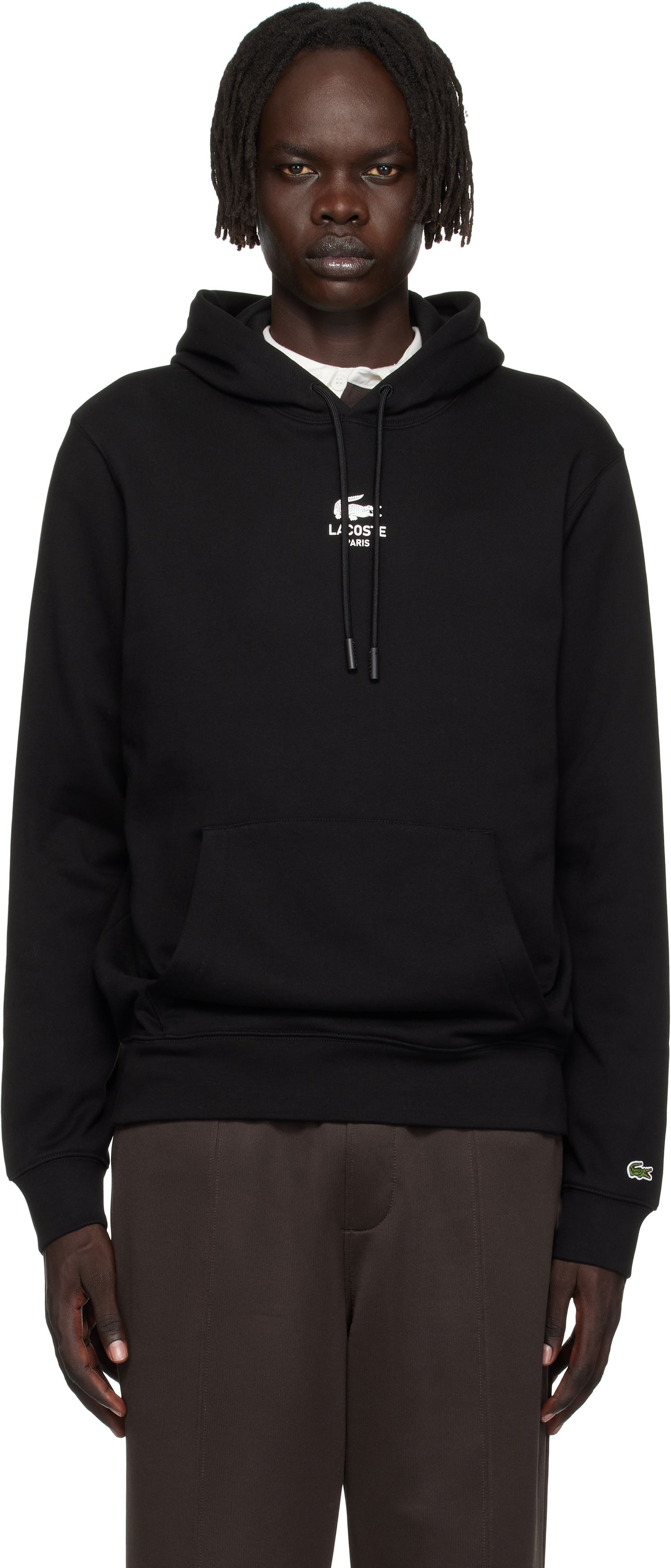 Sweatshirt Lacoste Print Hoodie Sort | SH2740_031, 0