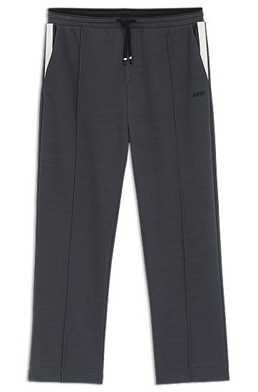Joggingbukser BOSS Relaxed-Fit Quilted Jacquard Tracksuit Bottoms Grå | 50543145, 0