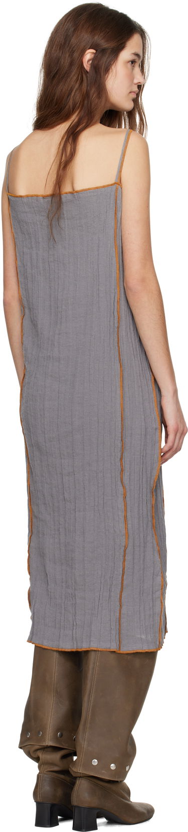 Kjole Baserange Baserange Shok Midi Dress Grå | DRSKS-LC-SP25, 2