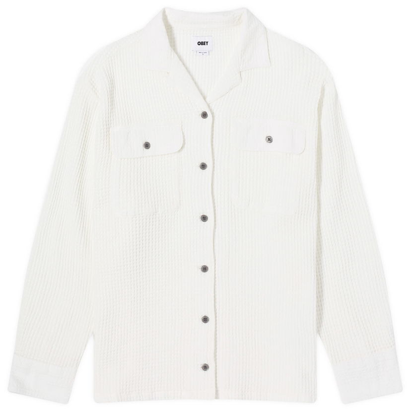 Skjorte OBEY Camille Waffle Hvid | 281200127-WHT