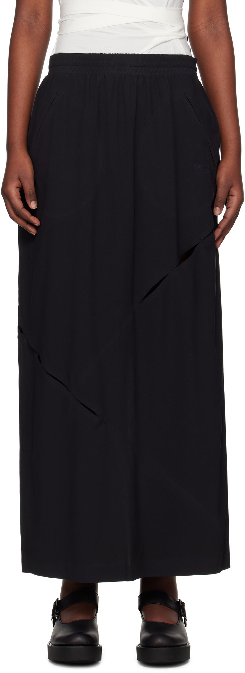 Nederdel Y-3 Y-3 Slit Maxi Skirt Sort | JD6001
