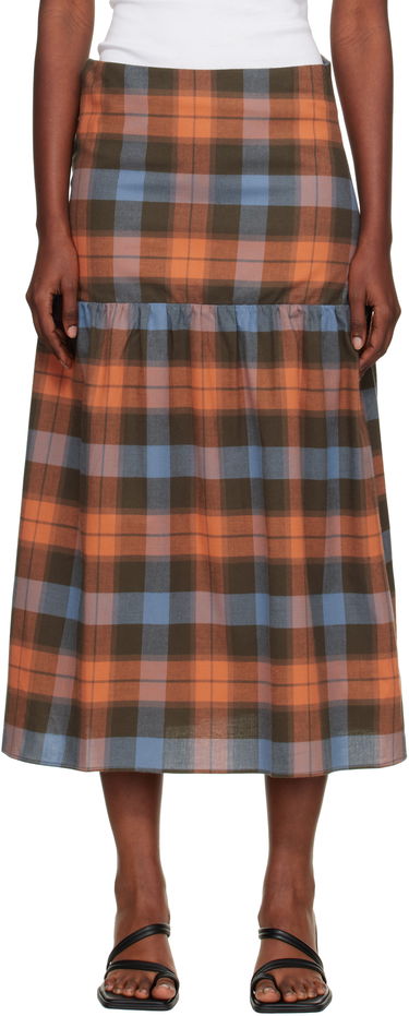Nederdel Baserange Baserange Garlin Plaid Maxi Skirt Flerfarvet | SSGA-OC-AU25, 0