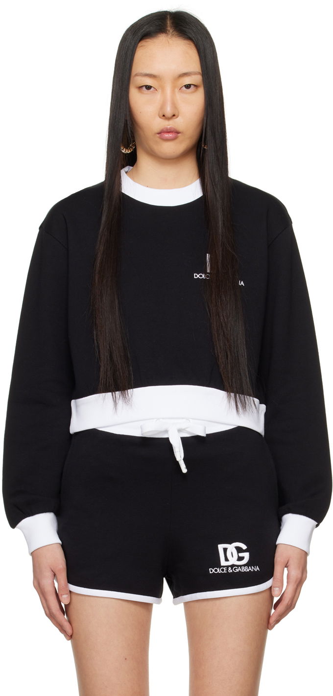 Sweatshirt Dolce & Gabbana Embroidered Sweatshirt Sort | F9R51Z GDB6G, 0
