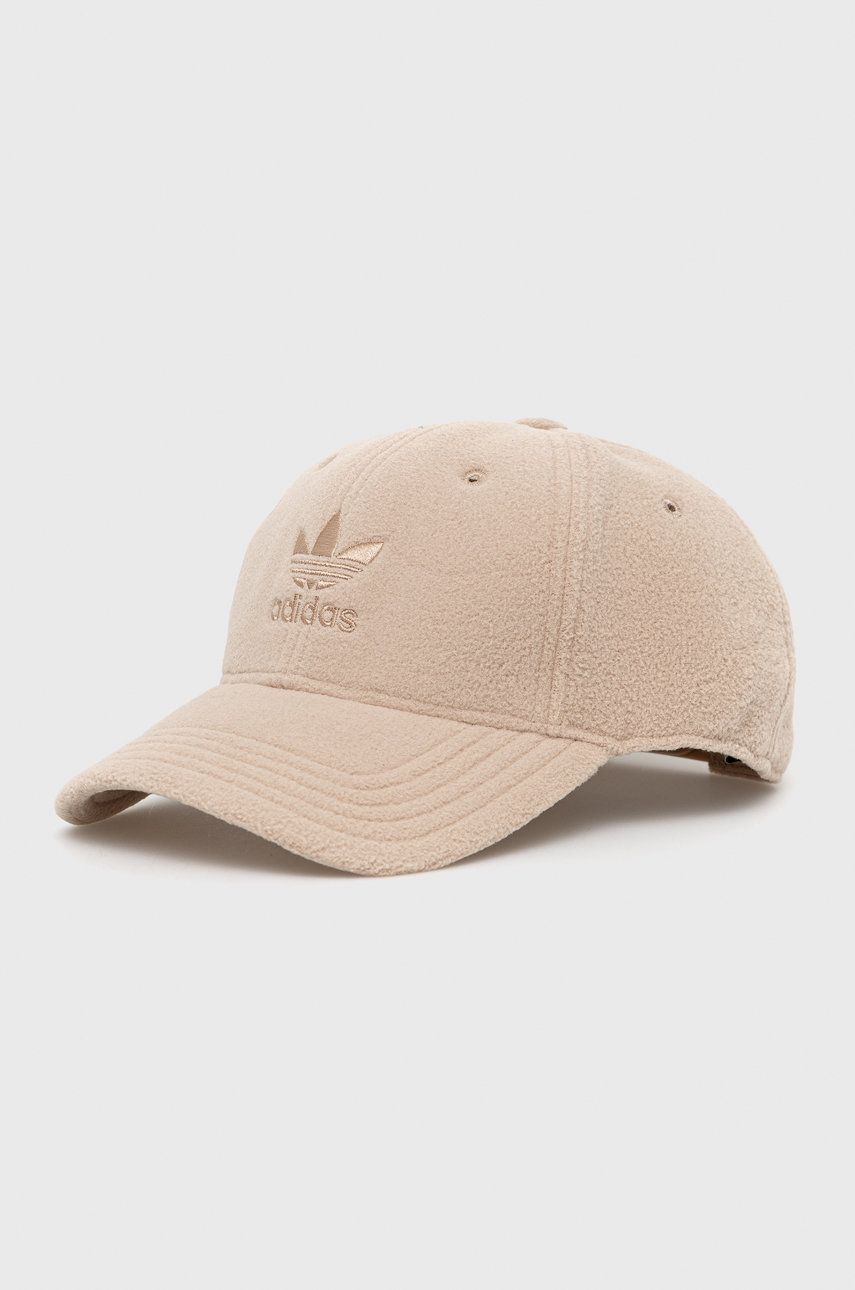 Kasket adidas Originals Classic Trefoil Winter Baseball Cap Beige | HL9333, 0