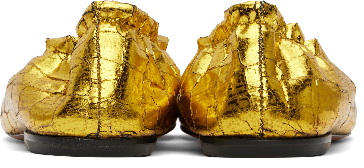 Kjole Dries Van Noten Dries Van Noten Metallic Ballerina Flats Gul | WS251-1376-208, 1