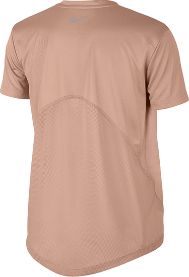 T-shirt Nike Miler Dri-FIT Short Sleeve V-Neck Running T-Shirt with Mesh Panels Beige | at6756-605, 1