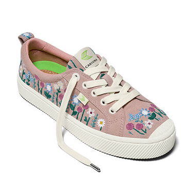 Sneakers og sko Cariuma OCA Low Embroidered Flowers Lyserød | 100102R49, 3