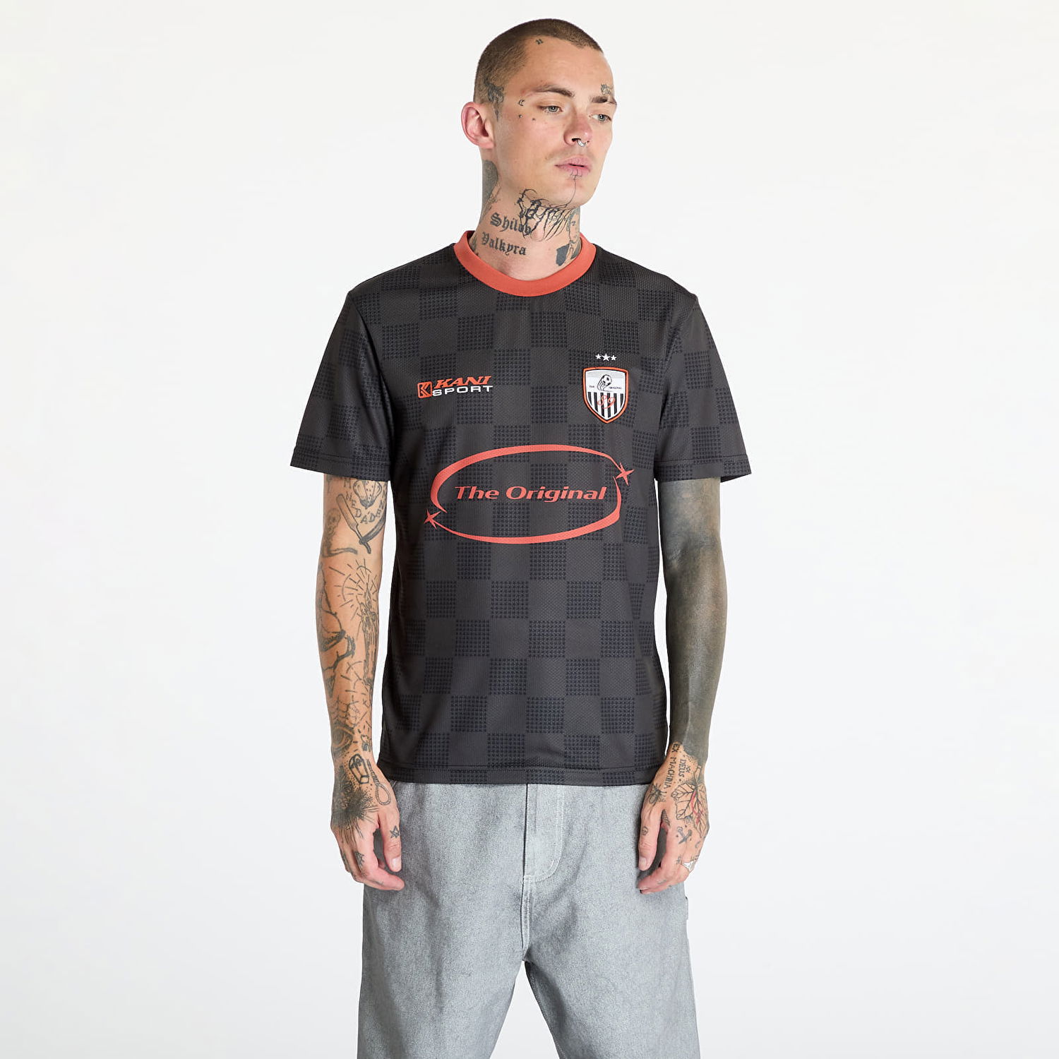 T-shirt Karl Kani OG Sport Star Check Trikot Black/ Red Sort | KU243-002-1, 0