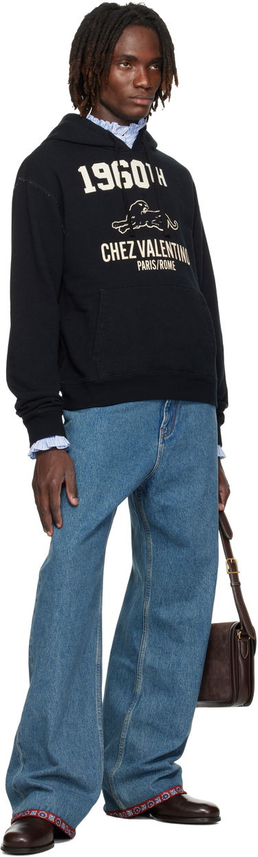 Sweatshirt Valentino Valentino 'Chez Valentino' Hoodie Sort | 7V3MF29MB1M, 3