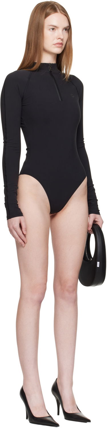 Krop Coperni Coperni Eurojersey Mock Neck Long Sleeve Bodysuit Sort | COPBO14F5039, 1