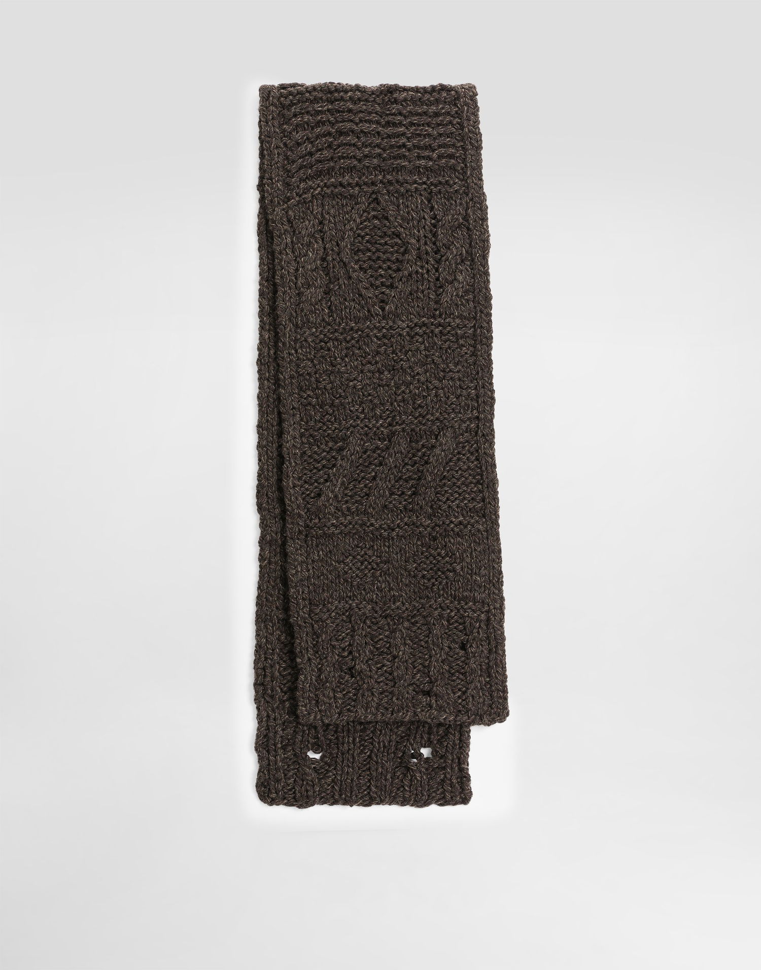 Tørklæde Dolce & Gabbana Dolce & Gabbana Knitted Wool Scarf Brun | GX31KTJDVD8M9499, 0