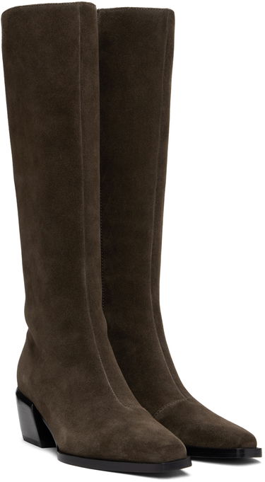 Tøj rag & bone rag & bone Joni Knee-High Suede Boots Brun | WFF24FF018SU18, 3