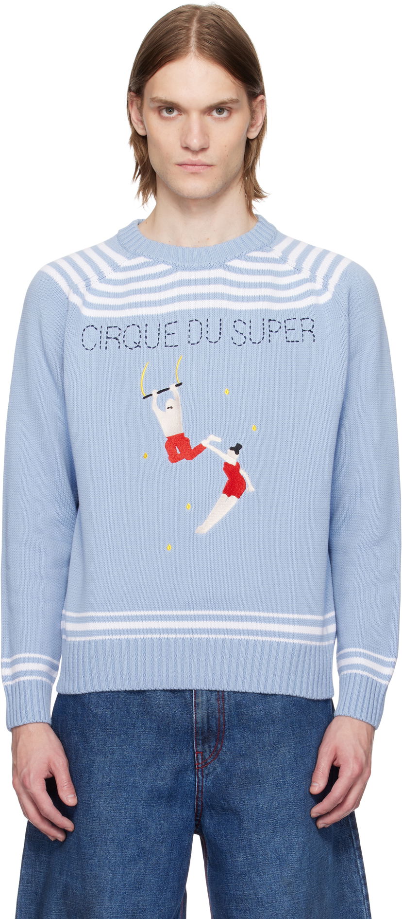 Sweater KidSuper KidSuper Cirque du Soleil Edition 'Cirque' Sweater Blå | SS25-SW-11