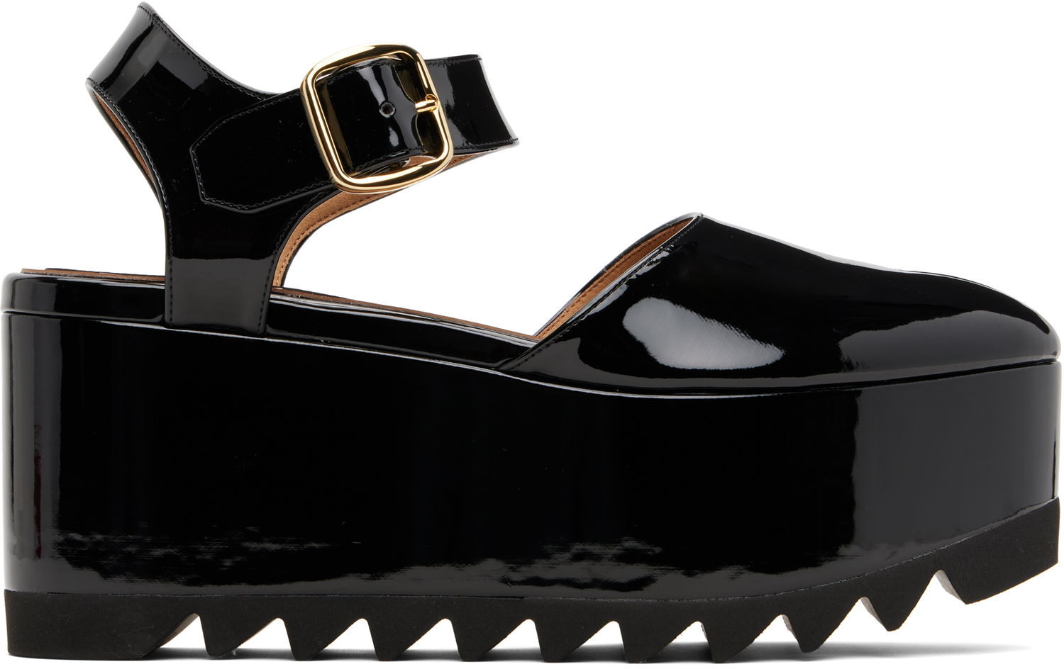 Sneakers og sko Stella McCartney Stella McCartney Elyse Patent Platform Sandals Sort | 810554APADF0, 0