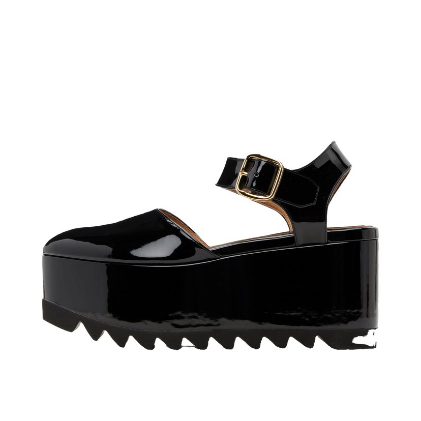 Sneakers og sko Stella McCartney Stella McCartney Elyse Patent Platform Sandals Sort | 810554APADF0