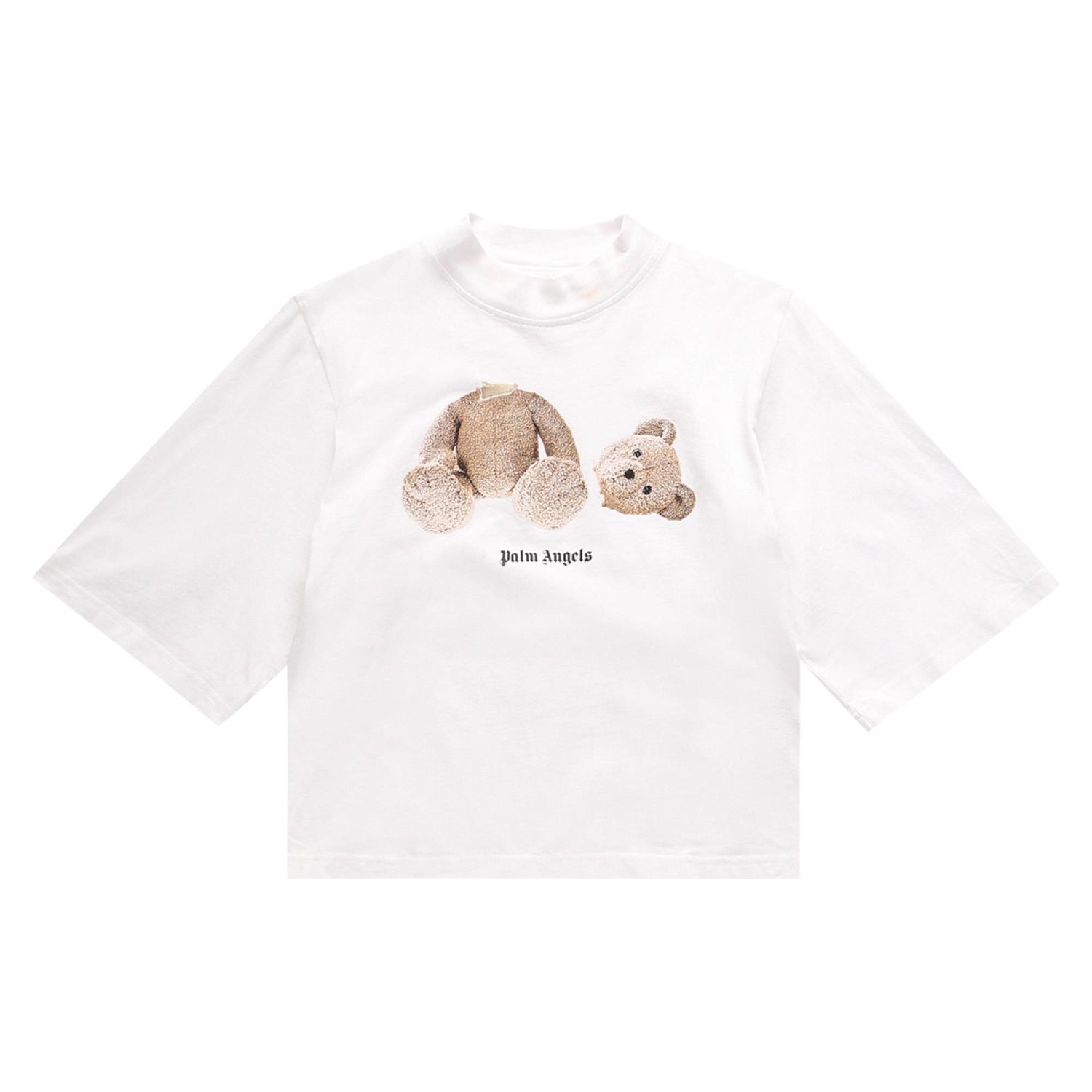 T-shirt Palm Angels Bear Cropped Tee Hvid | PWAA020C99JER0010160, 1