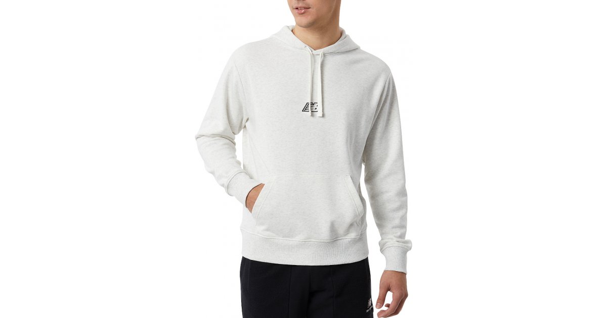 Sweatshirt New Balance Hoodie Essentials Hvid | mt23511-sah, 1