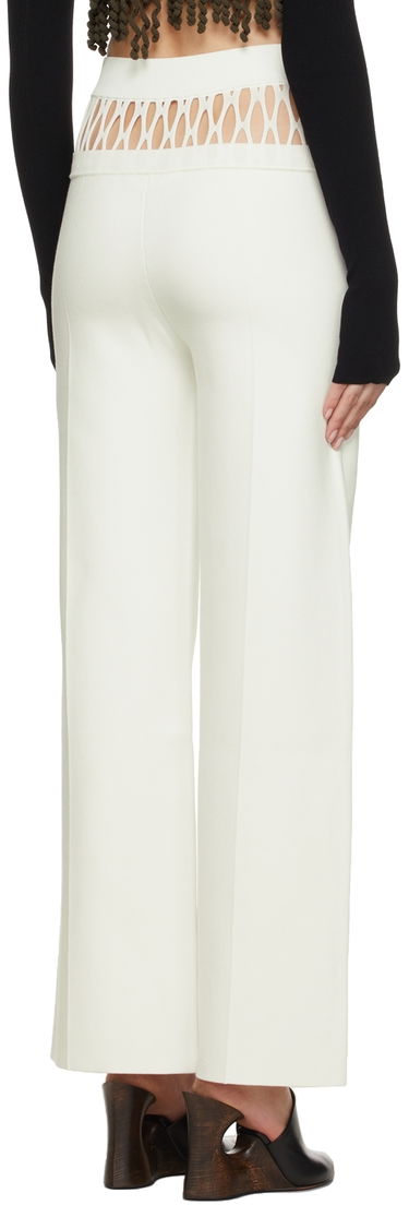 Bukser Dion Lee Dion Lee Fishnet Tailored Trousers Hvid | C7059S22, 2