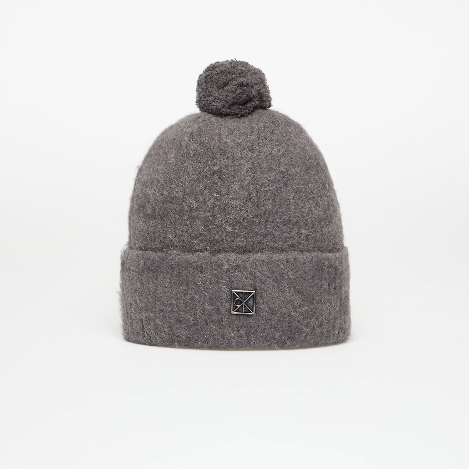 Beanie CALVIN KLEIN Calvin Klein Emblem Brushed Pom-pom Beanie Universal Grå | LV04D8067G N3Z, 0