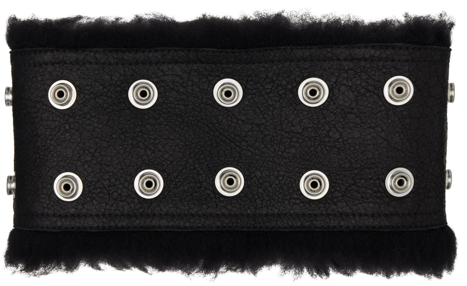 Tørklæde Rick Owens Rick Owens Concordians Shearling Neck Band Sort | RU02E1433 LSHC, 1