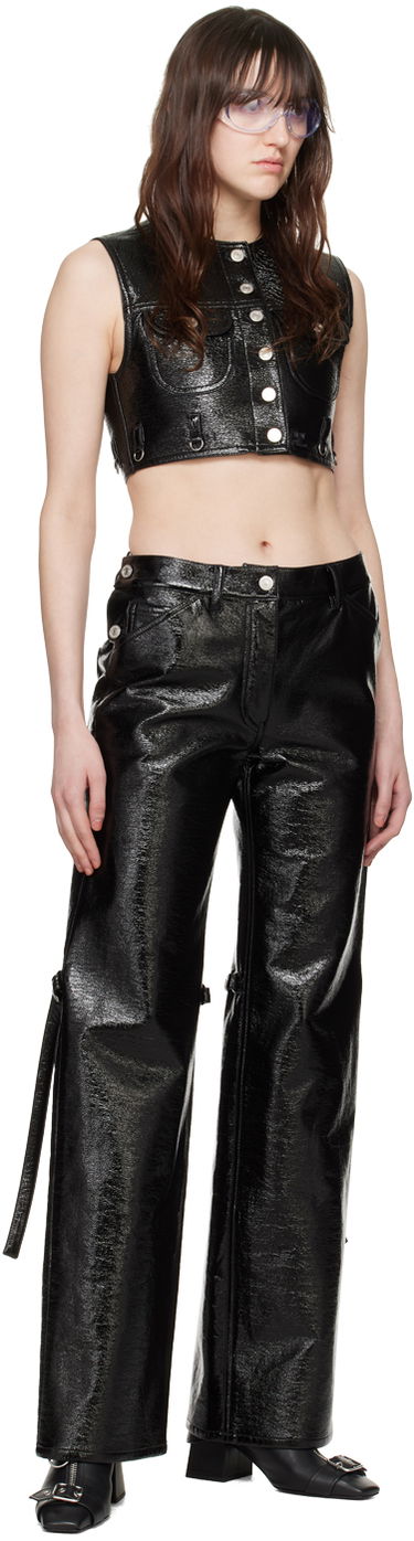 Bukser Courrèges Baggy Vinyl Trousers Sort | 124CPA214VY0014, 3