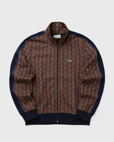 Sweatshirt Lacoste Monogram Pattern Full-Zip Track Sweatshirt with Side Stripes Flerfarvet | SH1368-9I4, 0