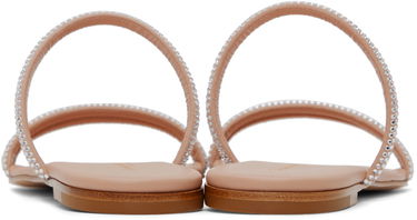 Sneakers og sko Gianvito Rossi Cannes 05 Crystal Embellished Flat Sandals Beige | G16120.05CUO.XCN, 1