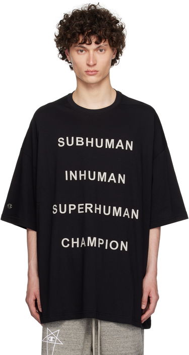 T-shirt Rick Owens Rick Owens Champion Edition Tommy T-Shirt Sort | CM01E1675 CHJG JERSEY, 0