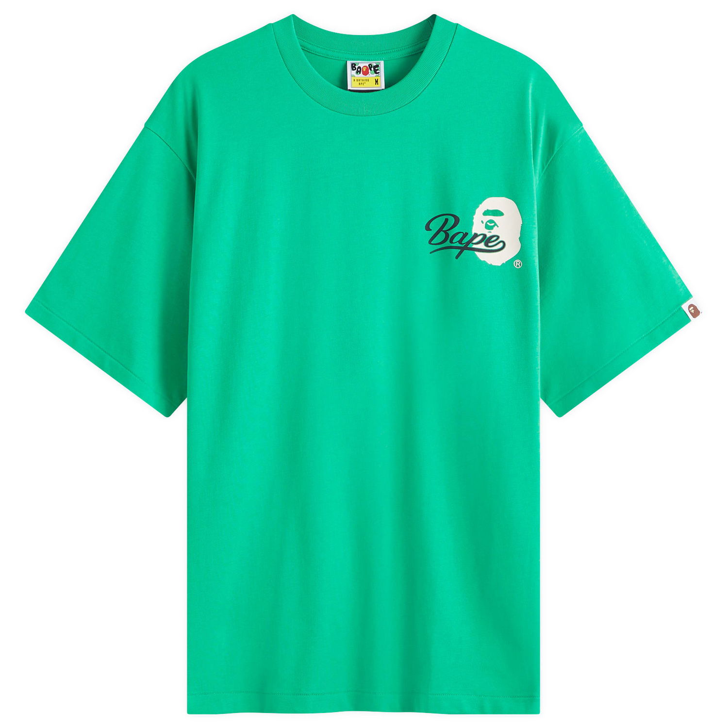 T-shirt BAPE Cursive College Logo T-Shirt Grøn | 001TEK801303M-GRN, 0