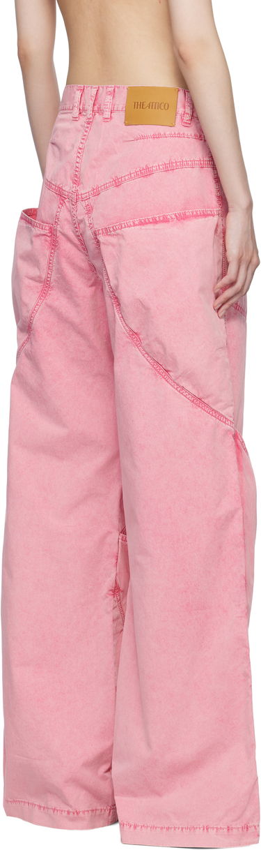 Cargo bukser The Attico The Attico Long Wide-Leg Jeans Lyserød | 250WCP00198 DDC098AA, 2