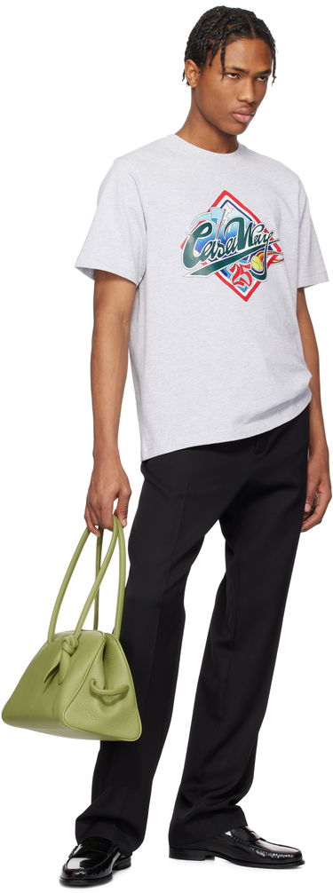 T-shirt Casablanca Casablanca Casa Way World Series Print T-Shirt XXL Grå | MS25-JTS-001-02, 4