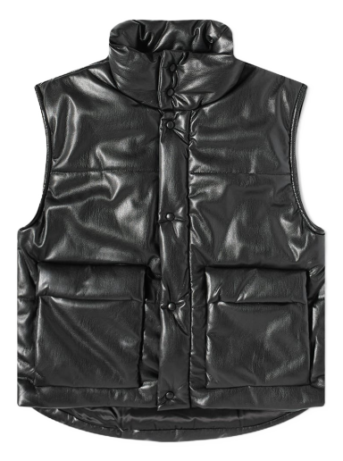 Vest Nanushka Jovan Vegan Lether Vest Sort | NM22PFOW00699