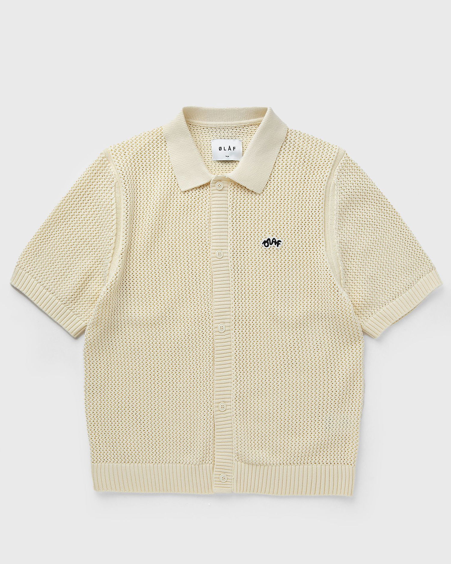 Polo skjorte ØLÅF Knit Polo Shirt Beige | M210701-LIGHTBUTTERMILK, 1