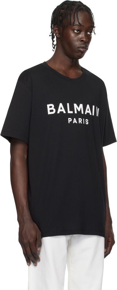T-shirt Balmain Print T-Shirt Sort | EH1EG010BB73, 1