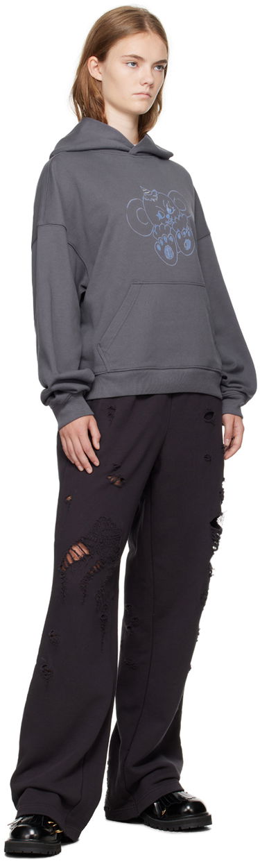 Sweatshirt We11done We11done Monster Fitted Hoodie Grå | WD-TH2-24-831-U-CH, 3