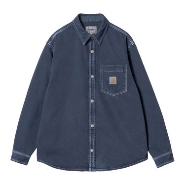 Skjorte Carhartt WIP Stone Dyed Shirt Jacket Blå | I033750_8, 5