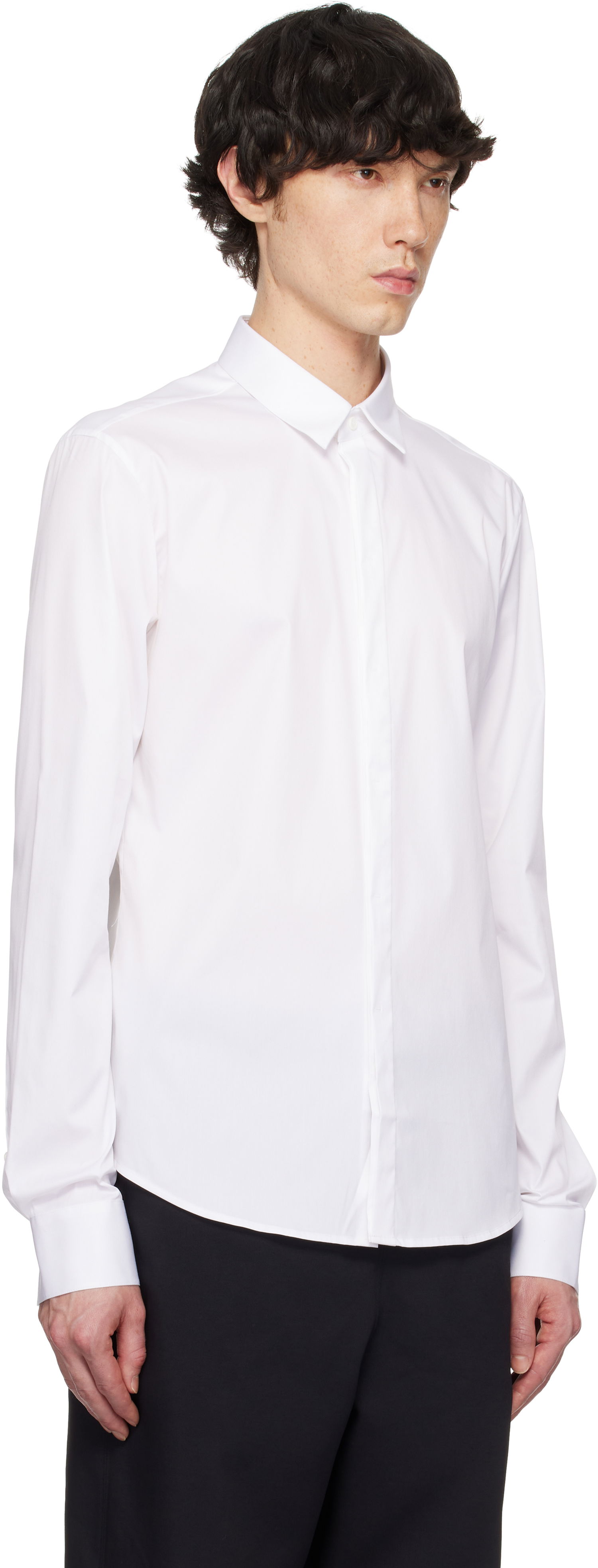 Skjorte WOOYOUNGMI WOOYOUNGMI Concealed Button Shirt Hvid | W251DS01, 1