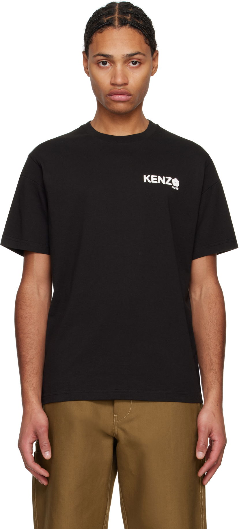 T-shirt KENZO Black Flower 2.0 T-Shirt Sort | FF55TS4894SG