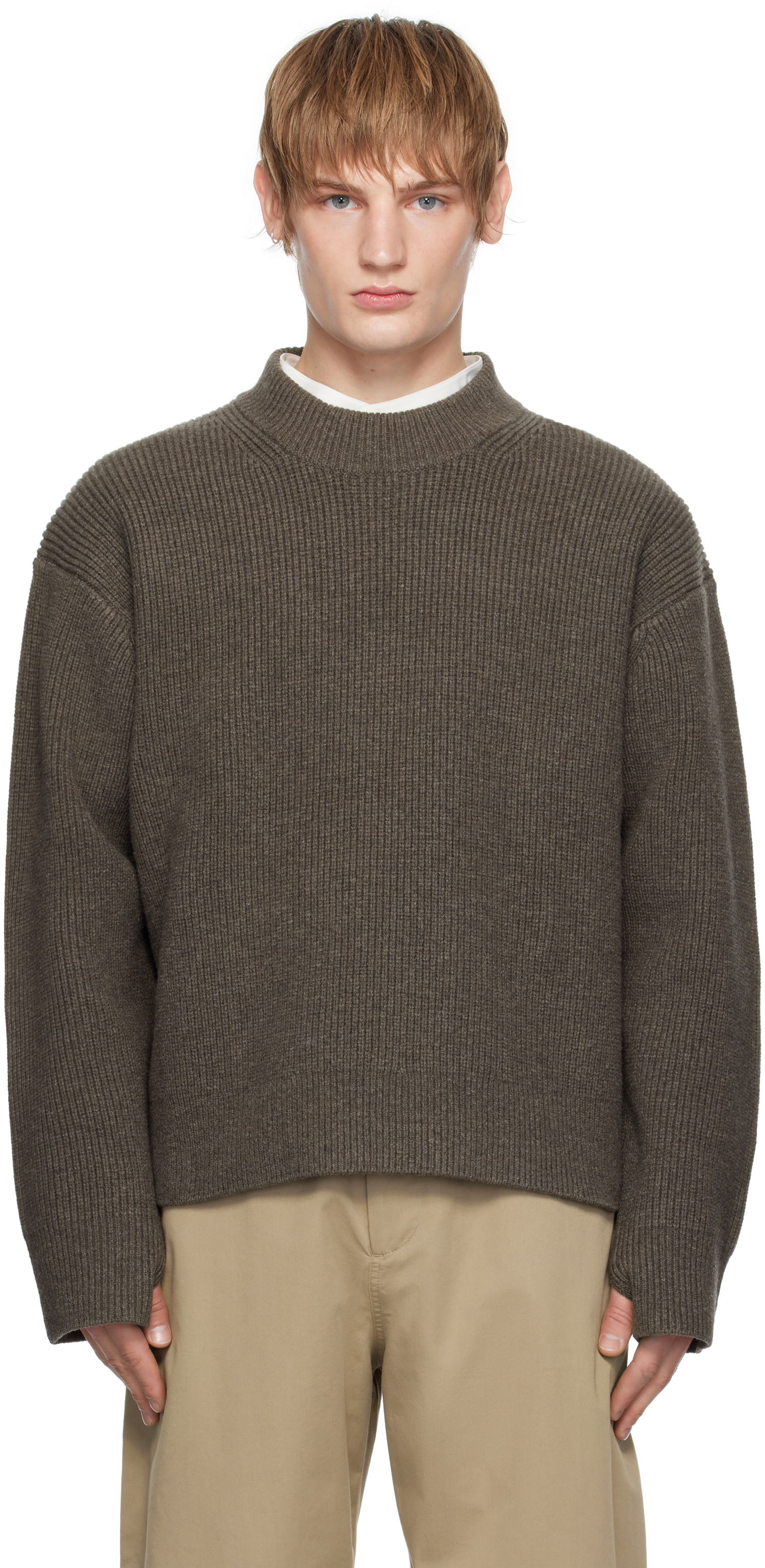 Sweater Studio Nicholson Studio Nicholson Voe Knit Sweater Brun | VOE SNM - 1292, 0
