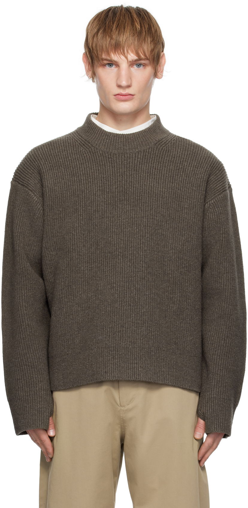 Sweater Studio Nicholson Studio Nicholson Voe Knit Sweater Brun | VOE SNM - 1292