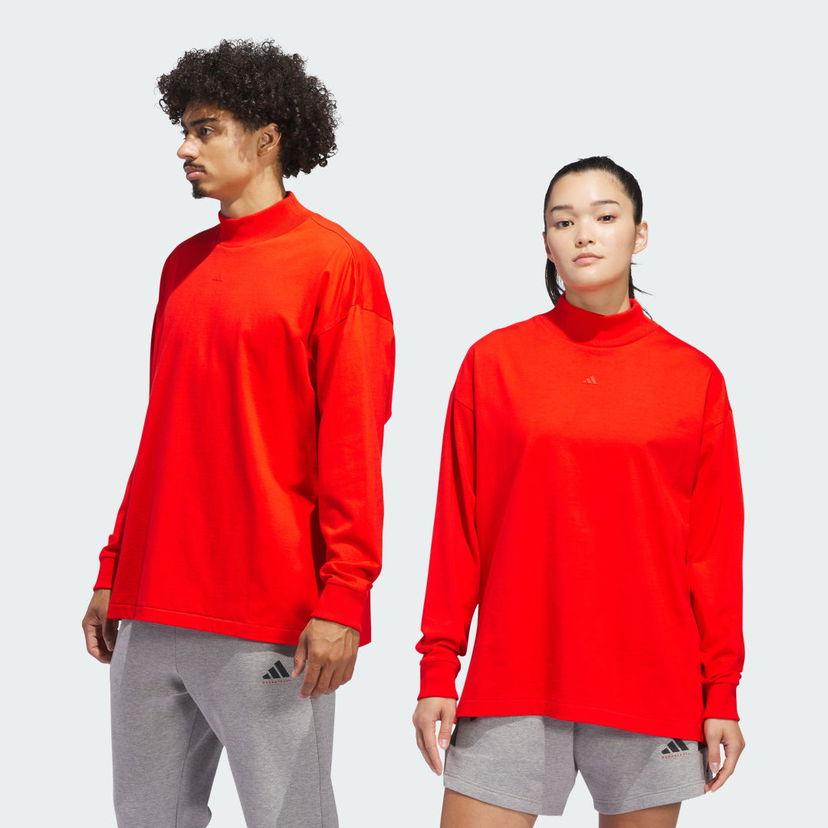 T-shirt adidas Performance Long Sleeve Basketball T-Shirt Rød | JE3767